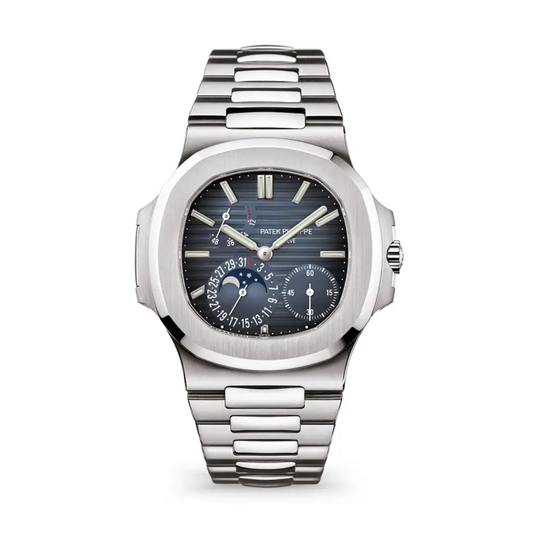 Patek Philippe Nautilus Stahl Blaues Zifferblatt Mondphase 5712/1A-001