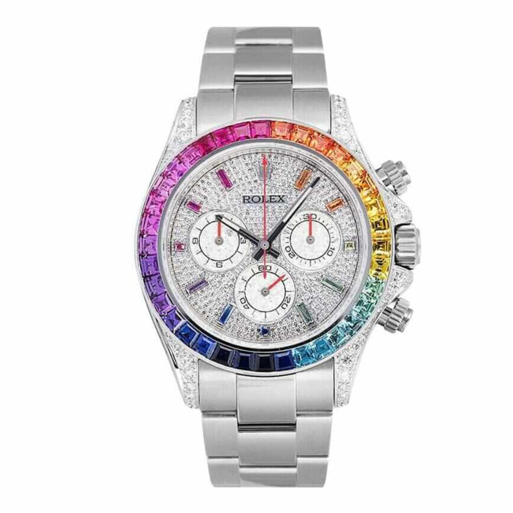 Rolex Daytona 18kt Diamantbesatz Custom Rainbow 116509